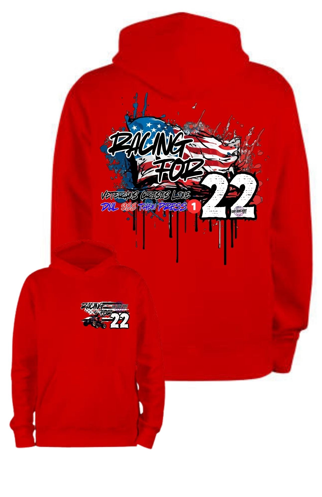 Racing for 22 Adult Hoodie