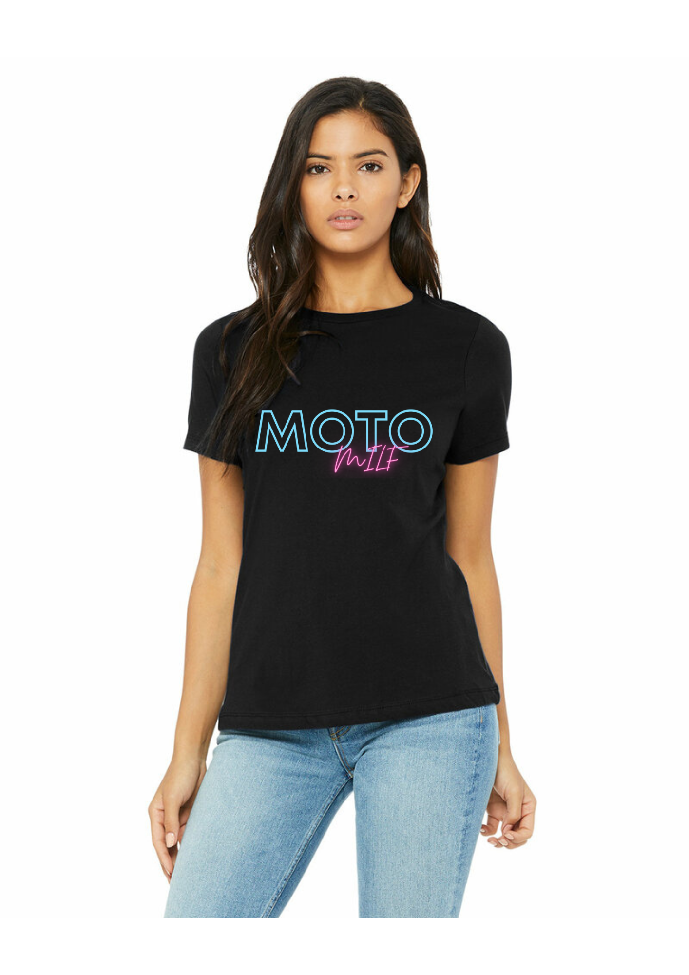 T shirt discount femme moto