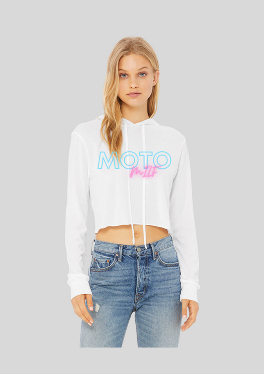 Moto MILF Crop Long Sleeve T