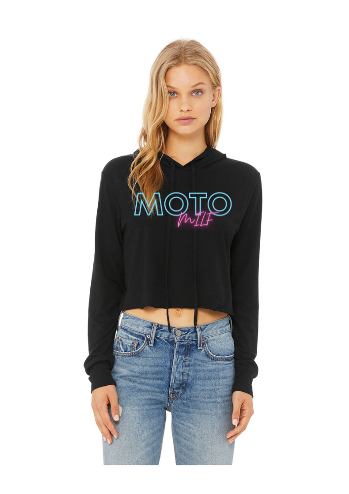 Moto MILF Crop Long Sleeve T